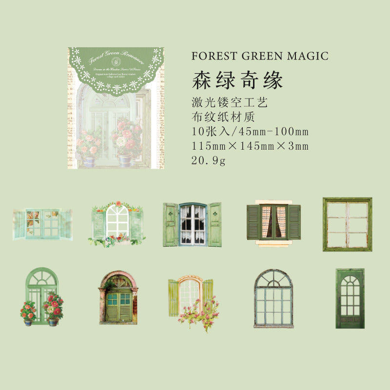 Vintage Hollow Flower Window Stickers, 10 Pcs - ViktaShop