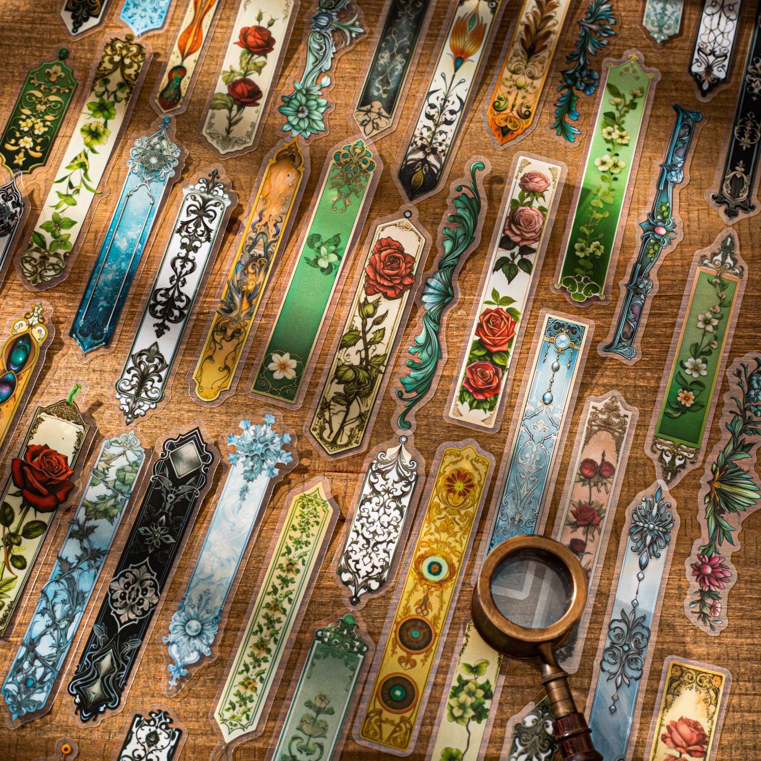 Time Corridor Series Retro Long Pet Stickers 6 Styles 20 psc