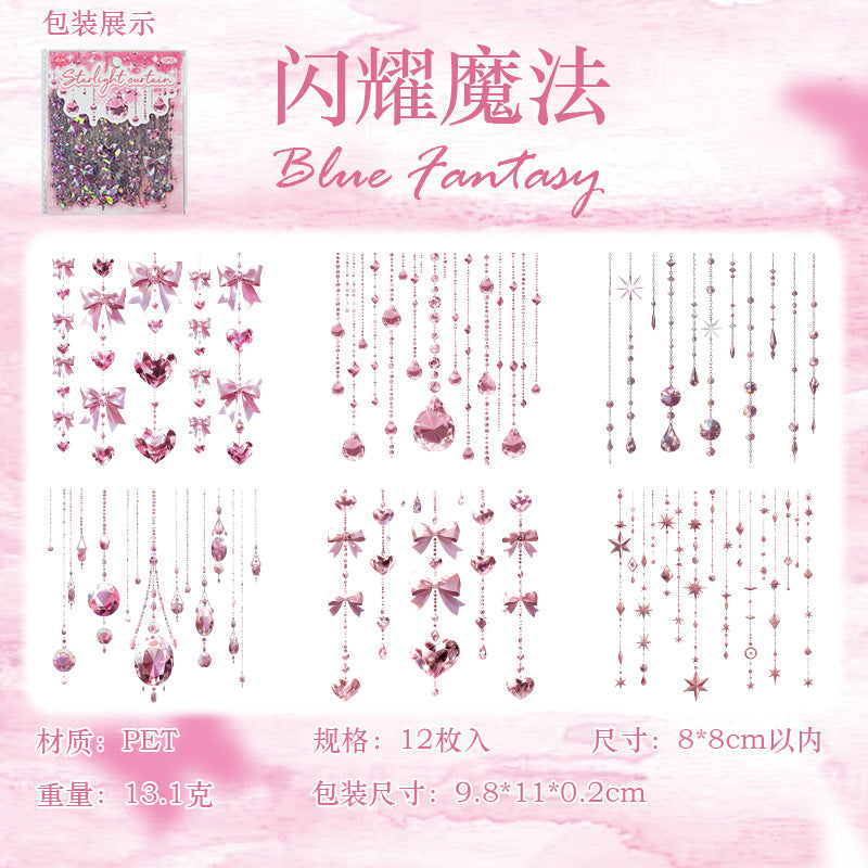 Shell Light PET Stickers – Starlight Curtain Series, 4 Options - ViktaShop