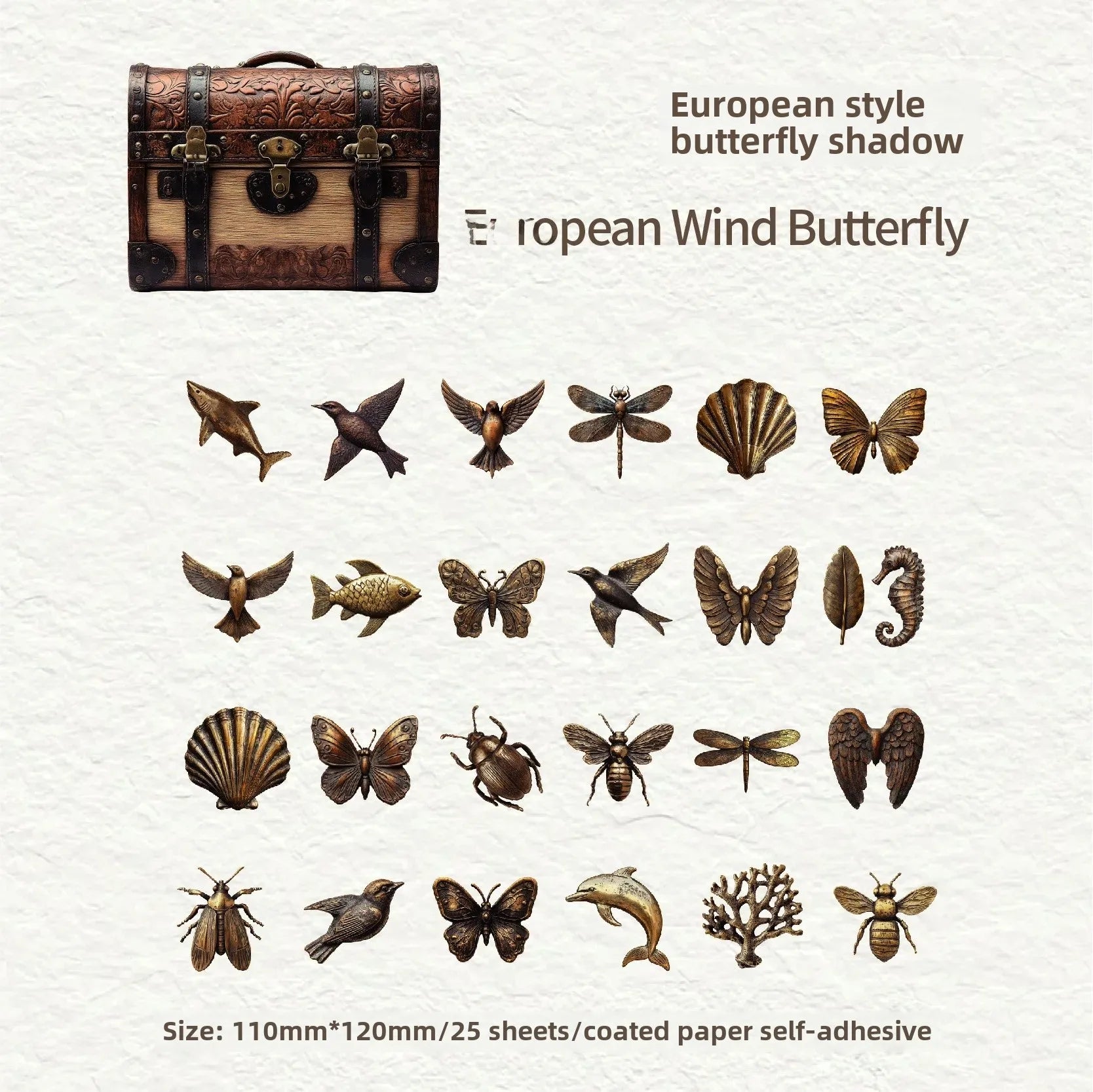 Retro Story Waterproof Sticker Pack – Antique Objects, Vintage Scrapbooking Materials - ViktaShop