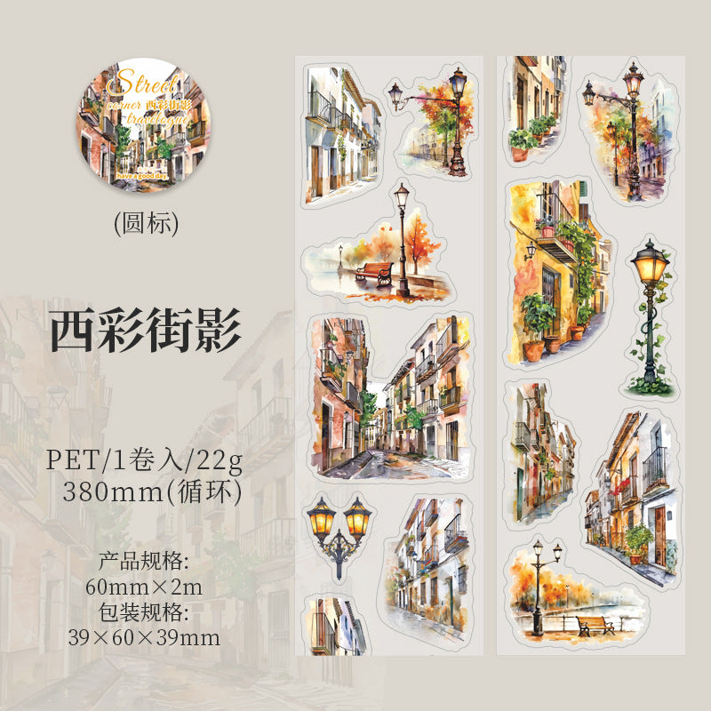 Street Corner Travel Notes PET Tape – A Beautiful Day Series, 2m - ViktaShop