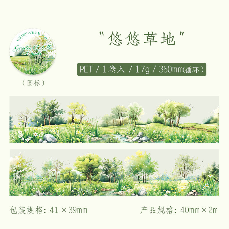 Forest Garden Washi Tape Set - Scrapbooking & DIY Decorative Collage Stickers - ViktaShop