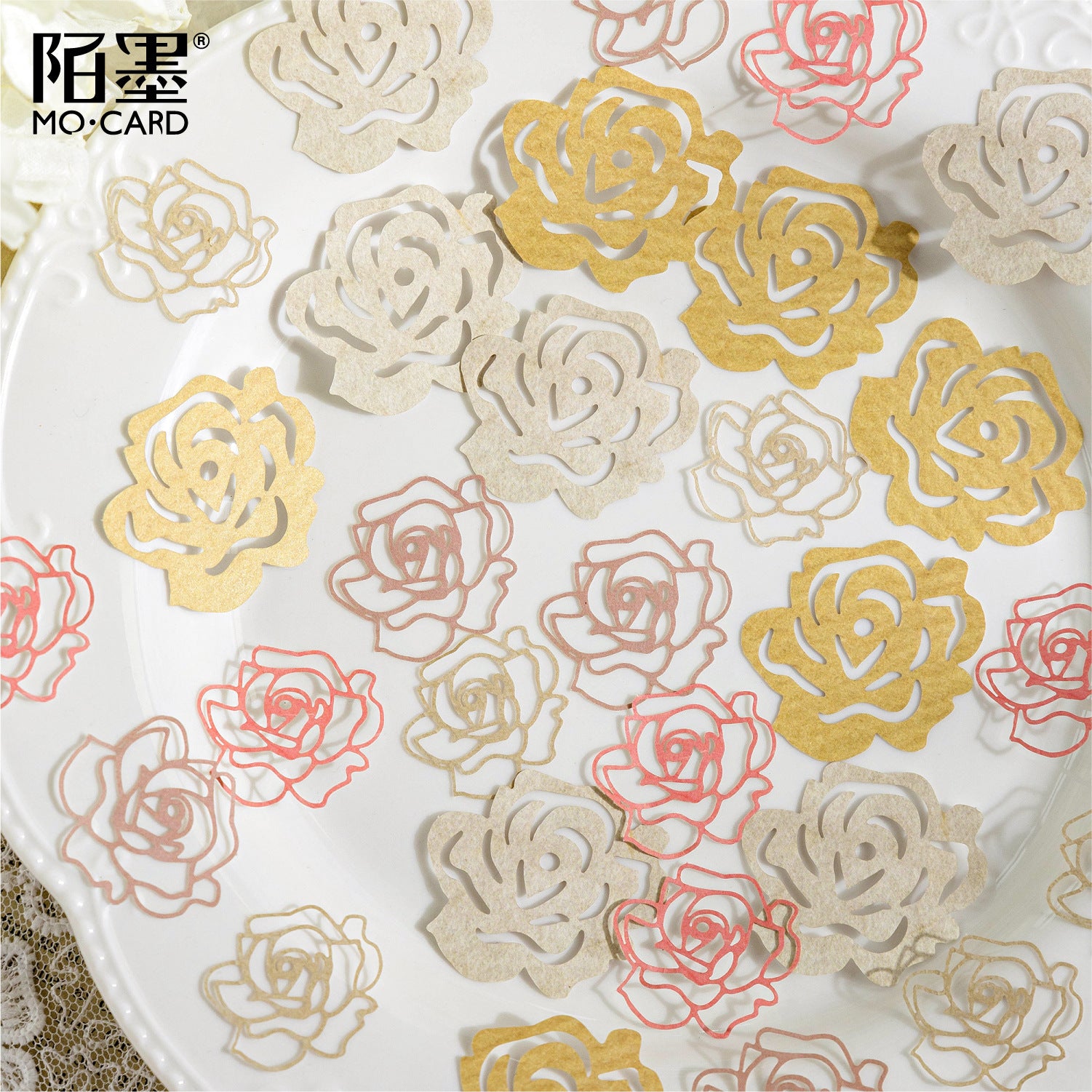 White Kraft Paper Hollow Material - Flower Pickup Serie - ViktaShop