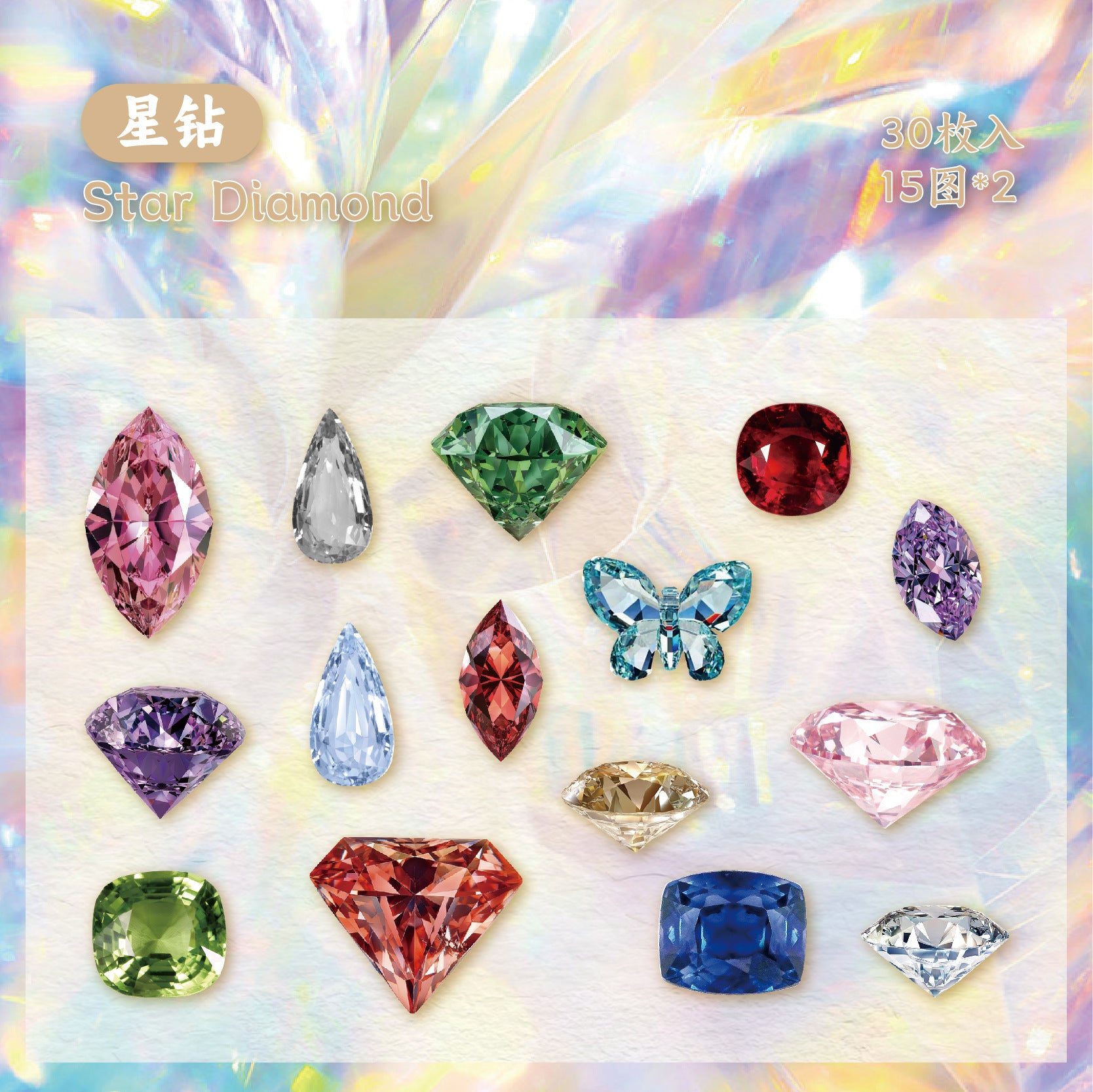 Gem Diamond Stickers - PET - ViktaShop