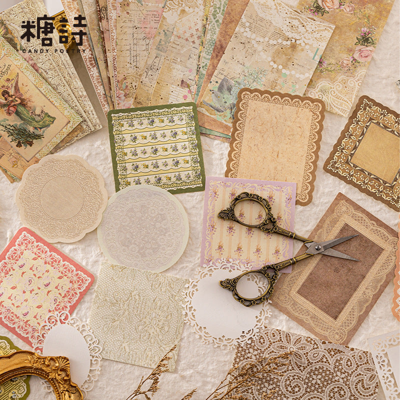 Note Paper – Lace Showroom Series, Retro Style, 6 Options - ViktaShop
