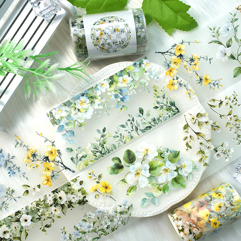Flower Figure PET Tape – Full Roll Cycle Material for DIY Decoration - 2m - ViktaShop