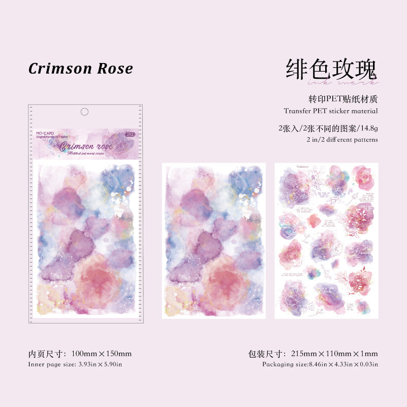 PET Stickers – Watercolor Retro Decorative Set - ViktaShop