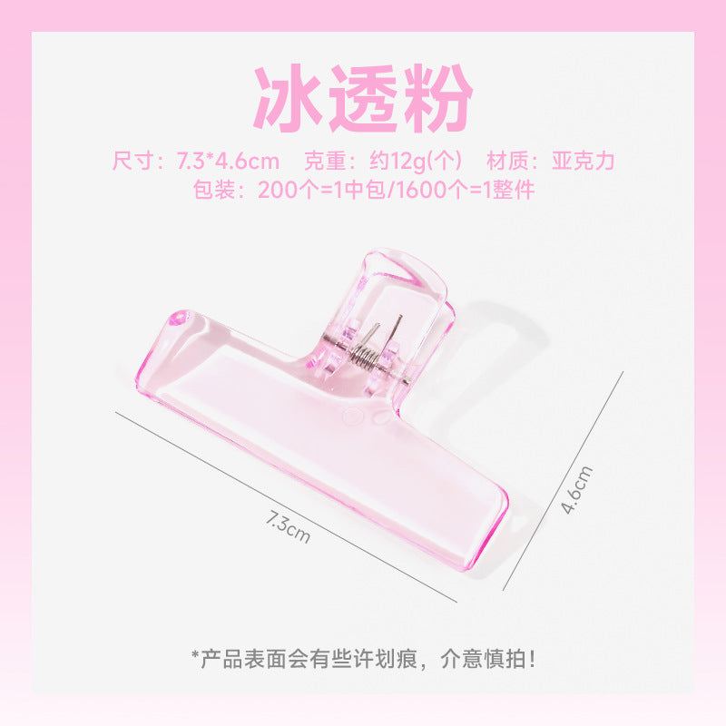 Transparent Acrylic Jelly Clip – Long Tail Stationery Clip - ViktaShop