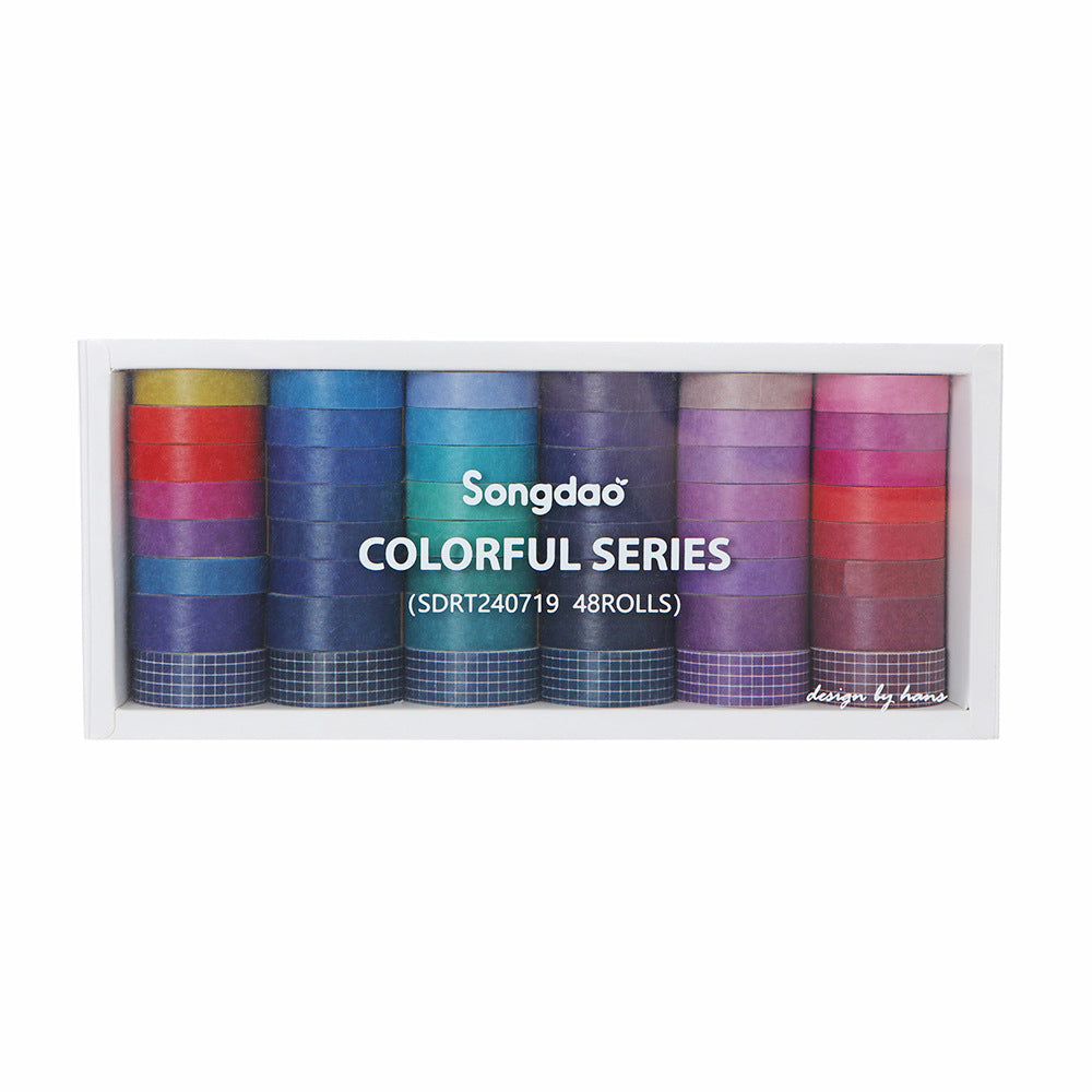 Solid color paper tape set