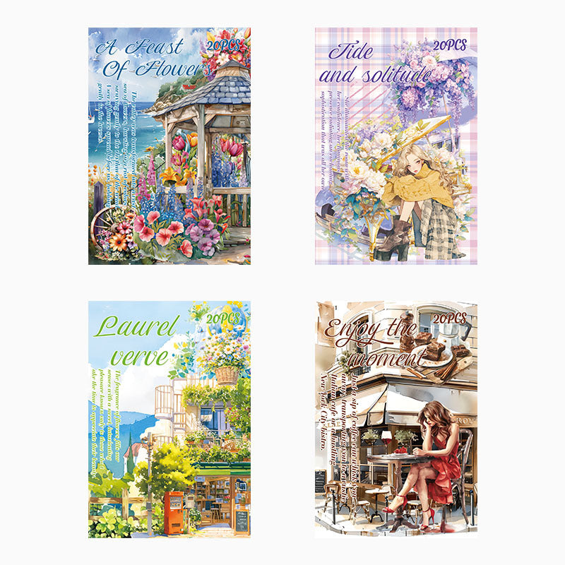Transparent PET Waterproof Sticker Book - DIY Retro Diary Stickers, 4 Options - ViktaShop