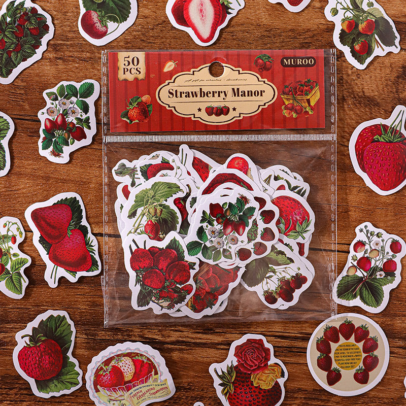 Coated Paper Adhesive Sticker Bag - Everything to Wake Up Series, 50 Pcs