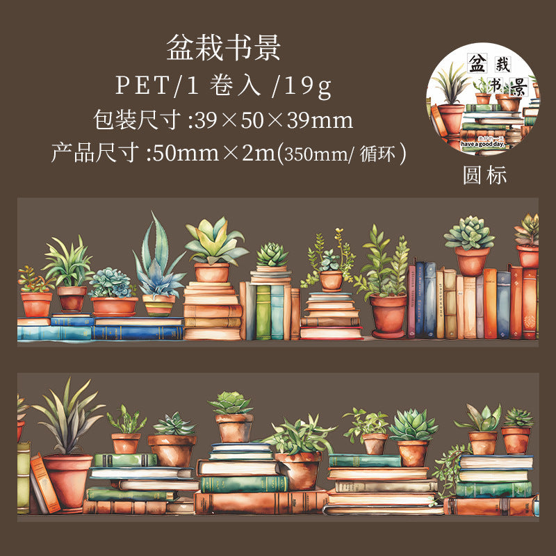 A Beautiful Day PET Tape - Sea Travel Series, Reading Landscape, 350mm - ViktaShop