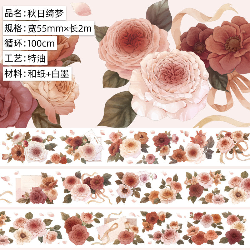 Retro Flower Shell Light PET Tape – Special Material DIY - 2m - ViktaShop