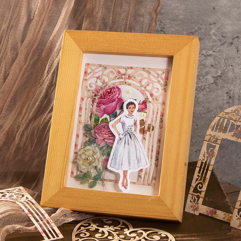 Wonderful Day Series Lace Hollow Frame Material Paper for Scrapbooking - ViktaShop