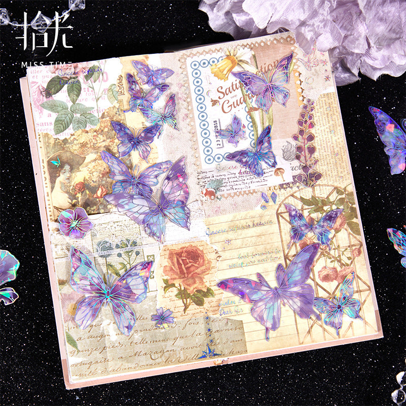 Light  Butterfly  Sticker Paper 6 Types 2 Sheets