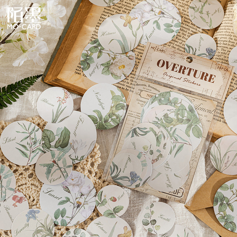 Sticker Bag Retro Plant DIY Background, 6 Options - ViktaShop