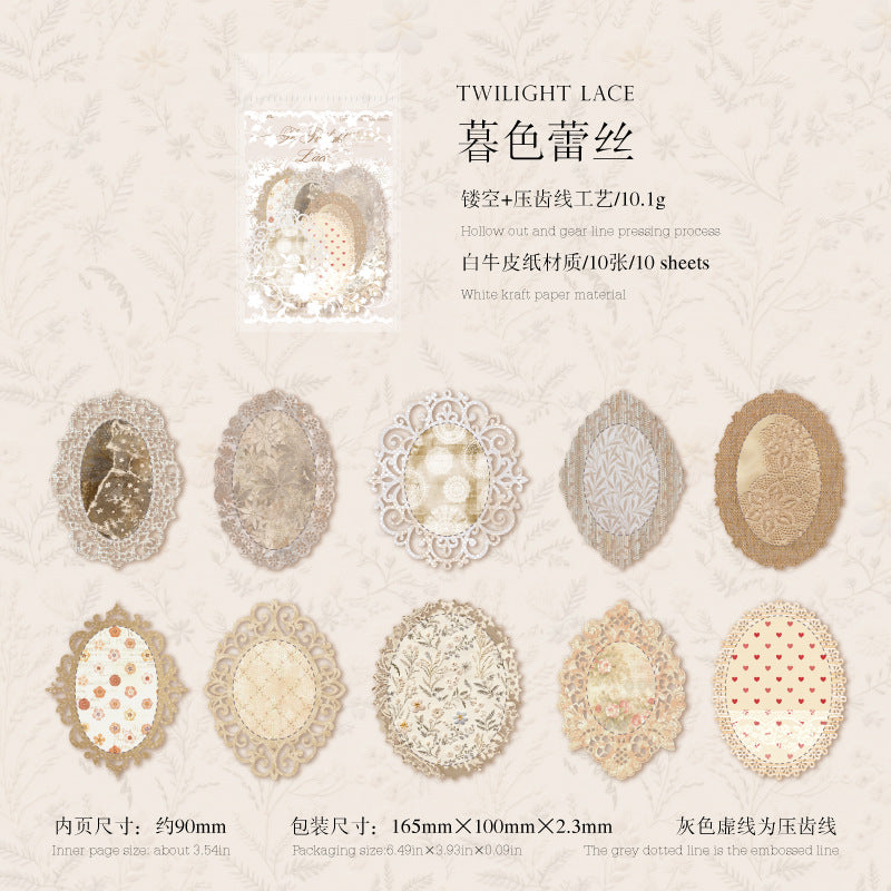 White Kraft Paper - Lace Flower Dream Series, 6 Options - ViktaShop