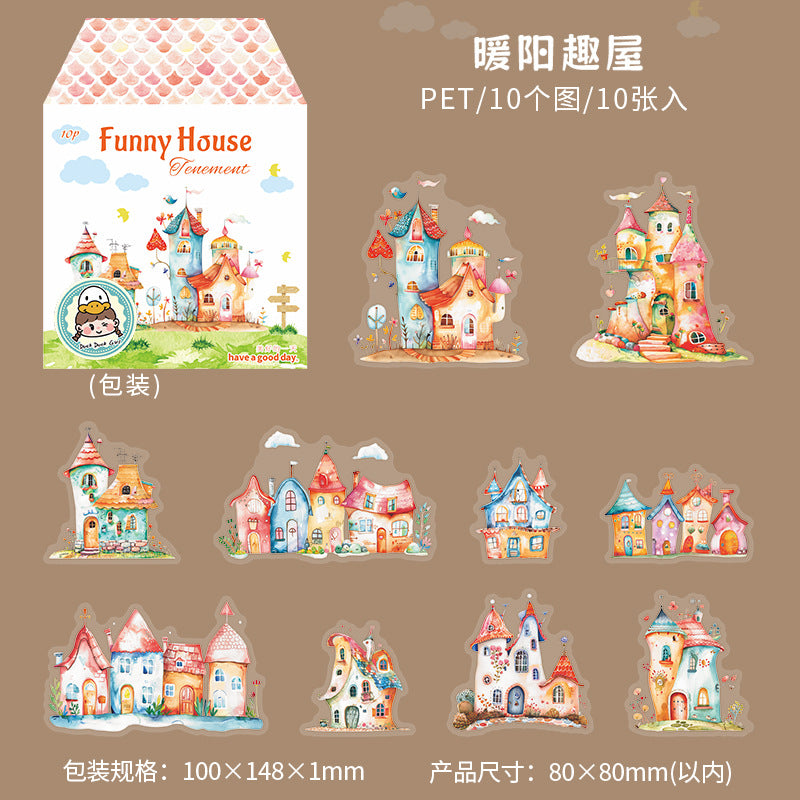 Fun House Series PET Stickers - ViktaShop