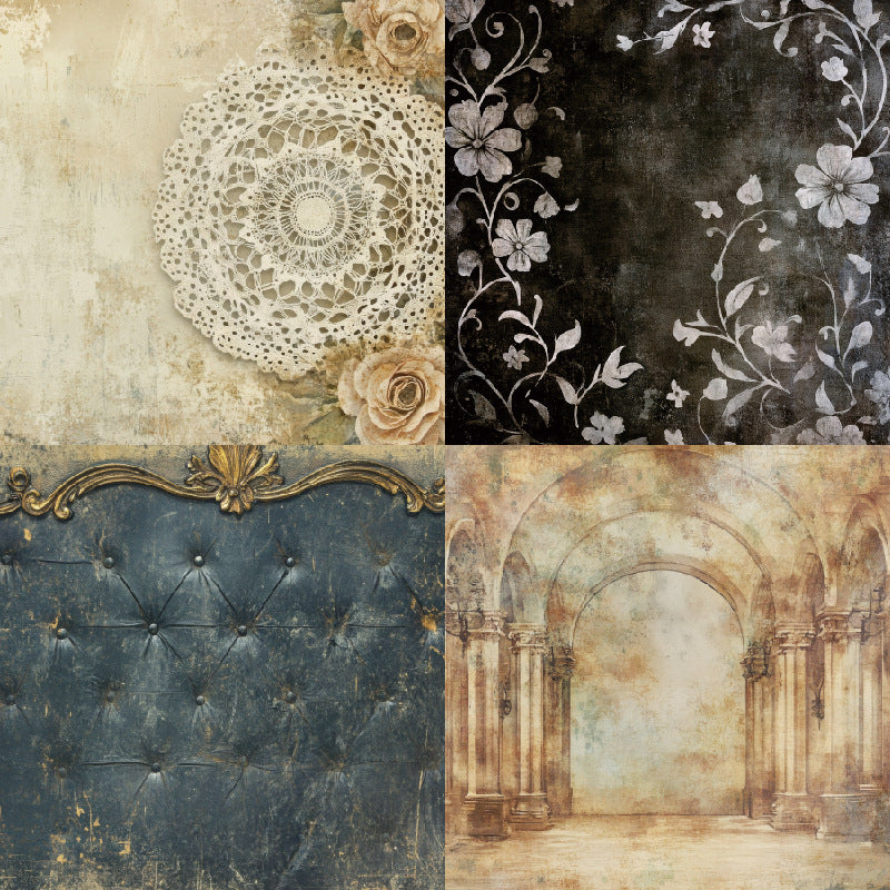 Grunge Background Paper – Single-Sided Pattern Paper, 24 Sheets - ViktaShop