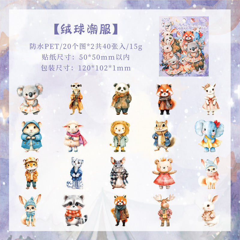 Cute Animal World DIY PET Sticker Pack, 6 Options - ViktaShop