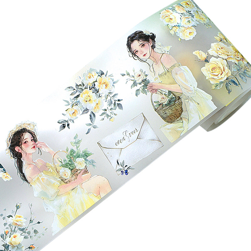 Flower Figure PET Tape – Full Roll Cycle Material for DIY Decoration - 2m - ViktaShop