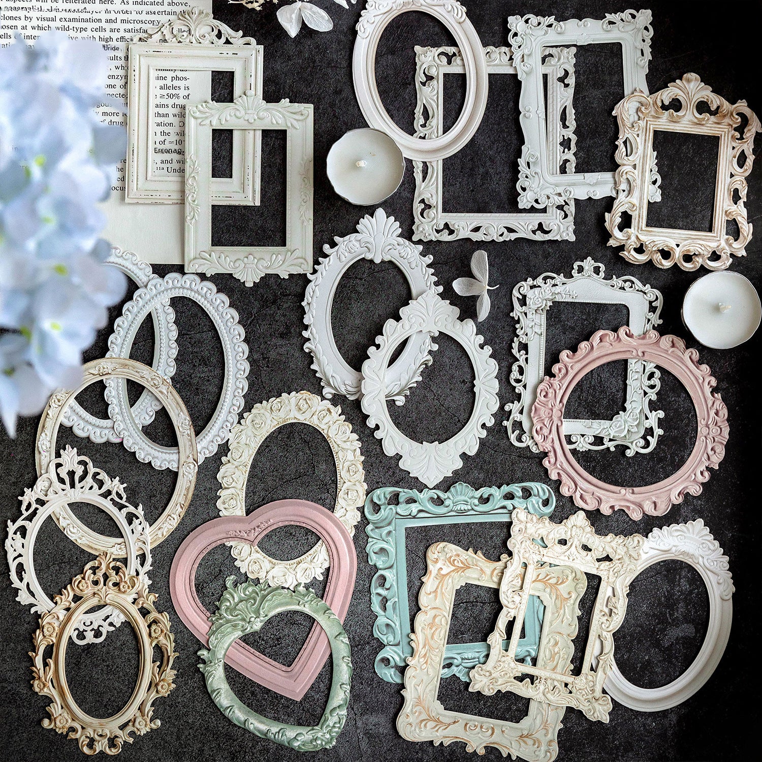 Vintage Hollow Frame Stickers, 10 Pcs - ViktaShop