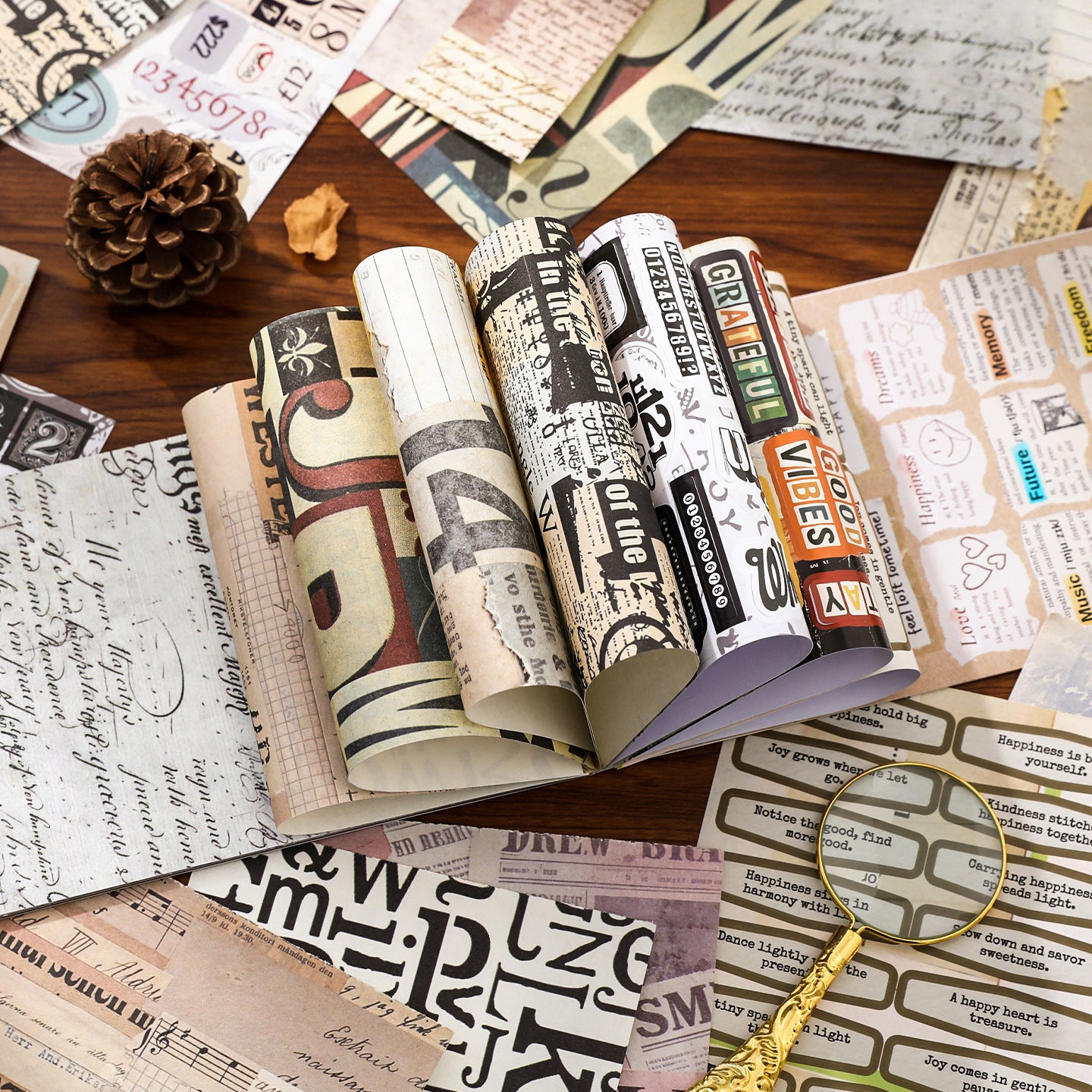 Time treasure series vintage notebook 15 sheets 4 types