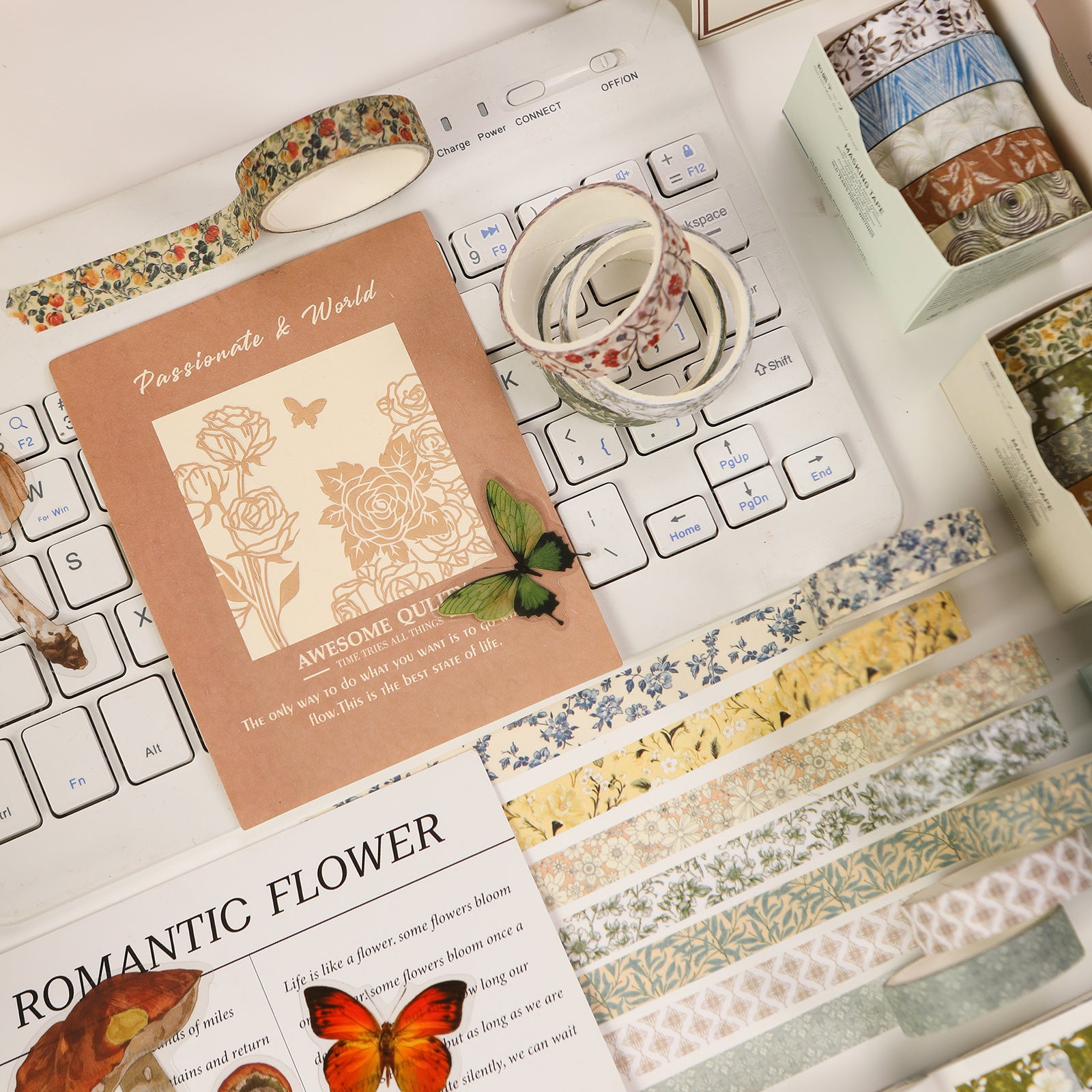 Old Year Poem Washi Tape Set – Retro Literary Style, 12 Options - ViktaShop