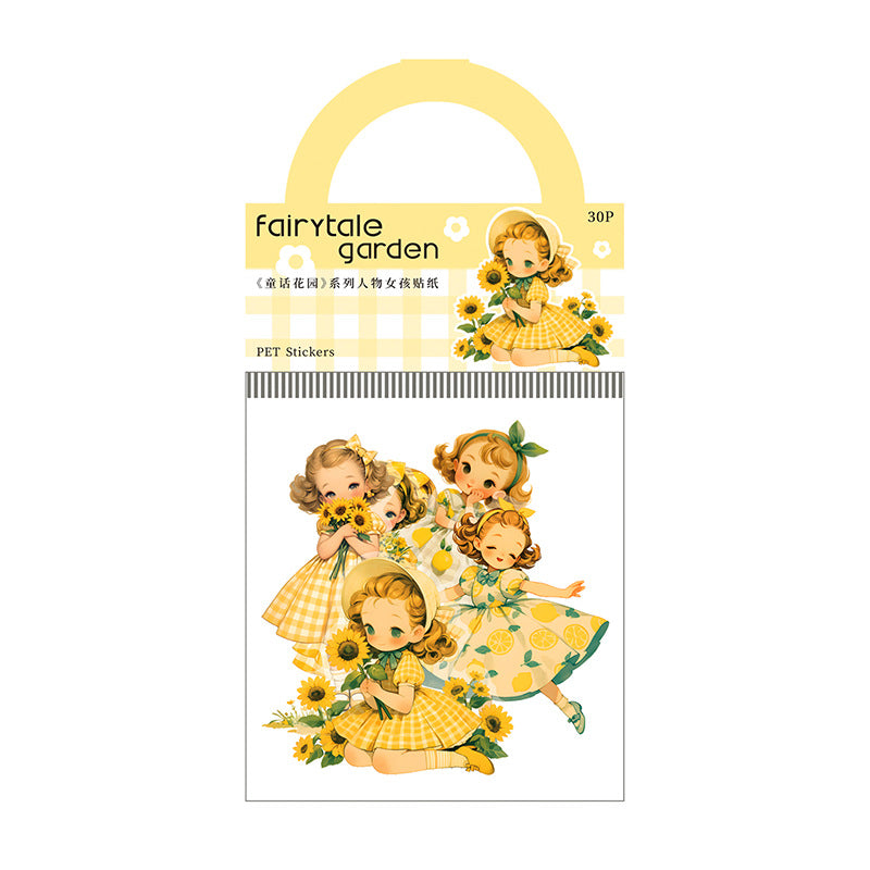 Fairy Garden Series, Cute Characters Sticker Pack, 6 Options