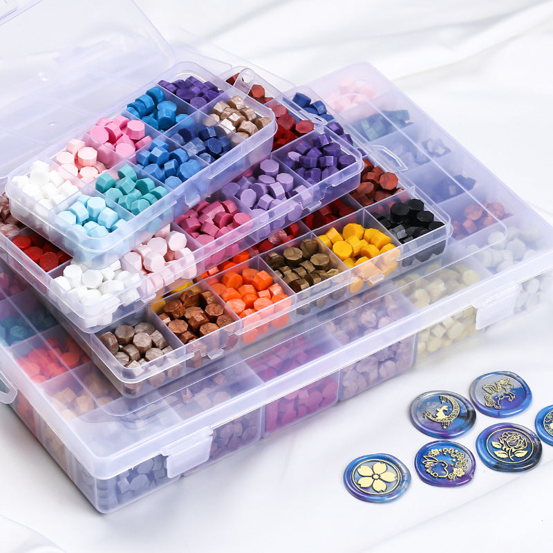Vintage Transparent Fire Paint Wax Granules Set with Gold Powder - ViktaShop