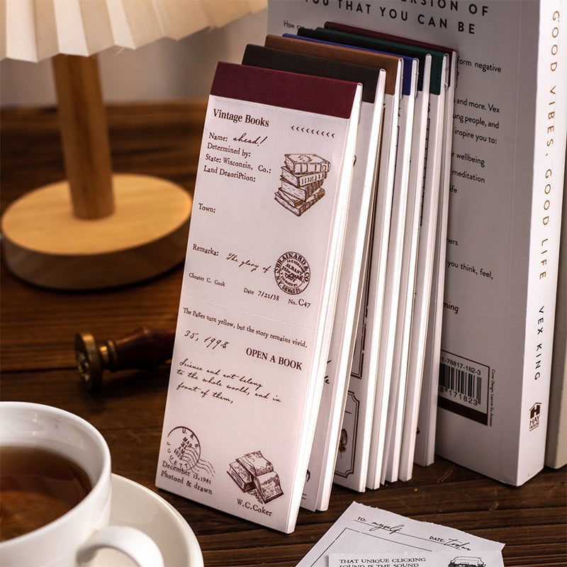 Room Whispering Notepad – Retro Long Paper Base, 6 Options - ViktaShop