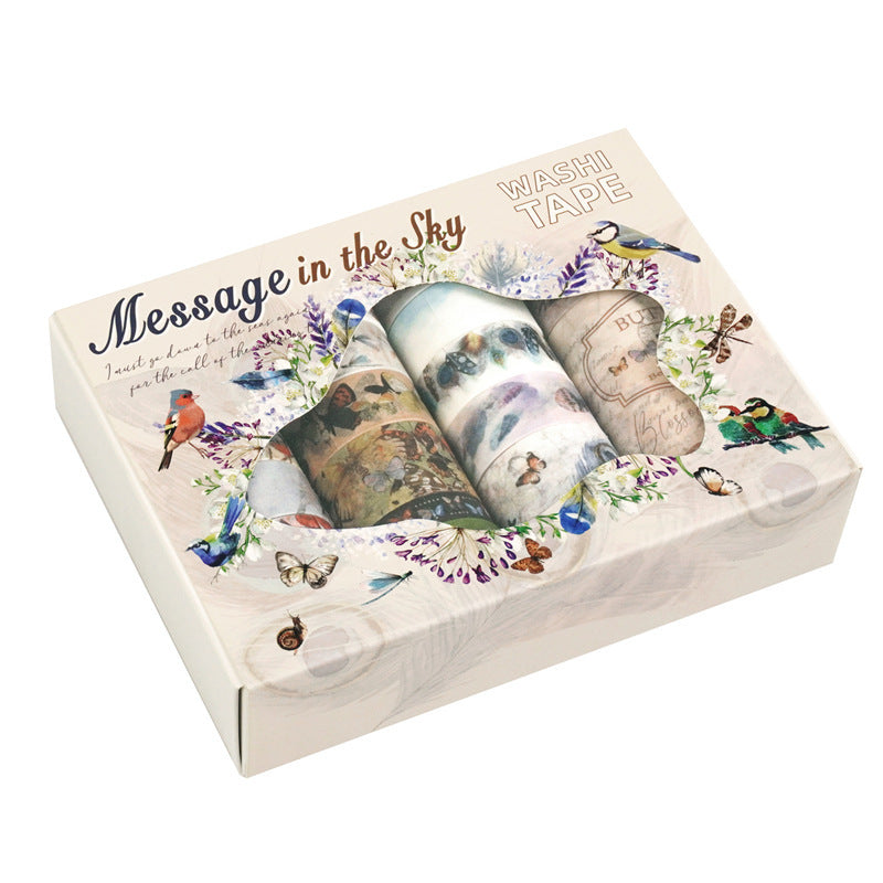 Feather Retro Multi-Size Washi Tape DIY Decorative Set - ViktaShop