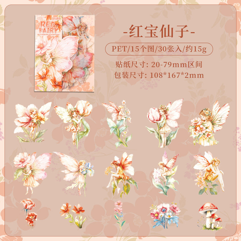 Cloud Elf PET Stickers Angel Theme, 6 Options - ViktaShop
