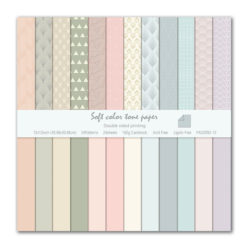 DIY photo album clip book junk journal hand account card background paper 12 inch double-sided pattern paper - ViktaShop
