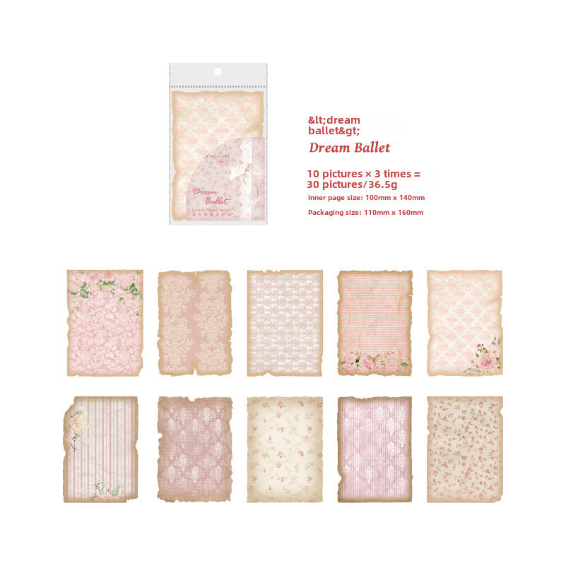 Vintage Material Paper – Soft Wind Series 30 Sheets