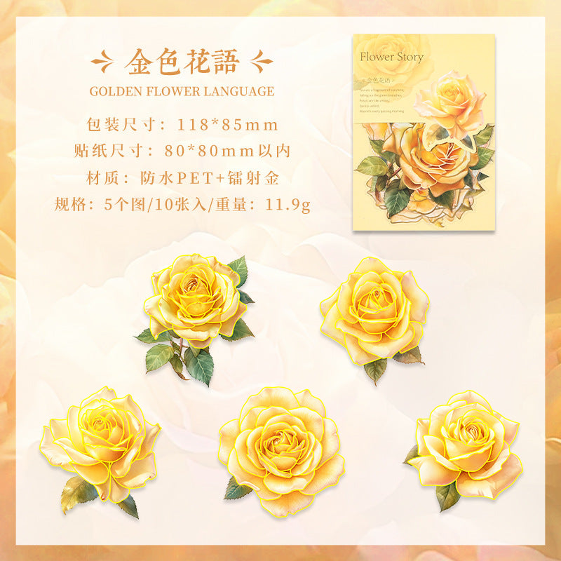 Flower Story PET Sticker pack 10 psc
