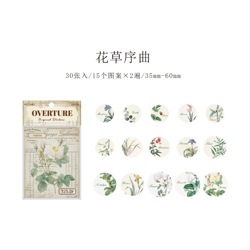 Sticker Bag Retro Plant DIY Background, 6 Options - ViktaShop