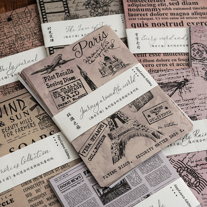 Fingertip Phrase Kraft Paper Set – Collage & Envelope Backing Paper, 8 Options - ViktaShop