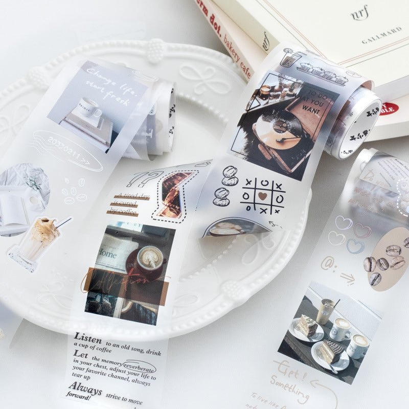 Coffee Poetry Series PET Tape - 6 Styles - ViktaShop