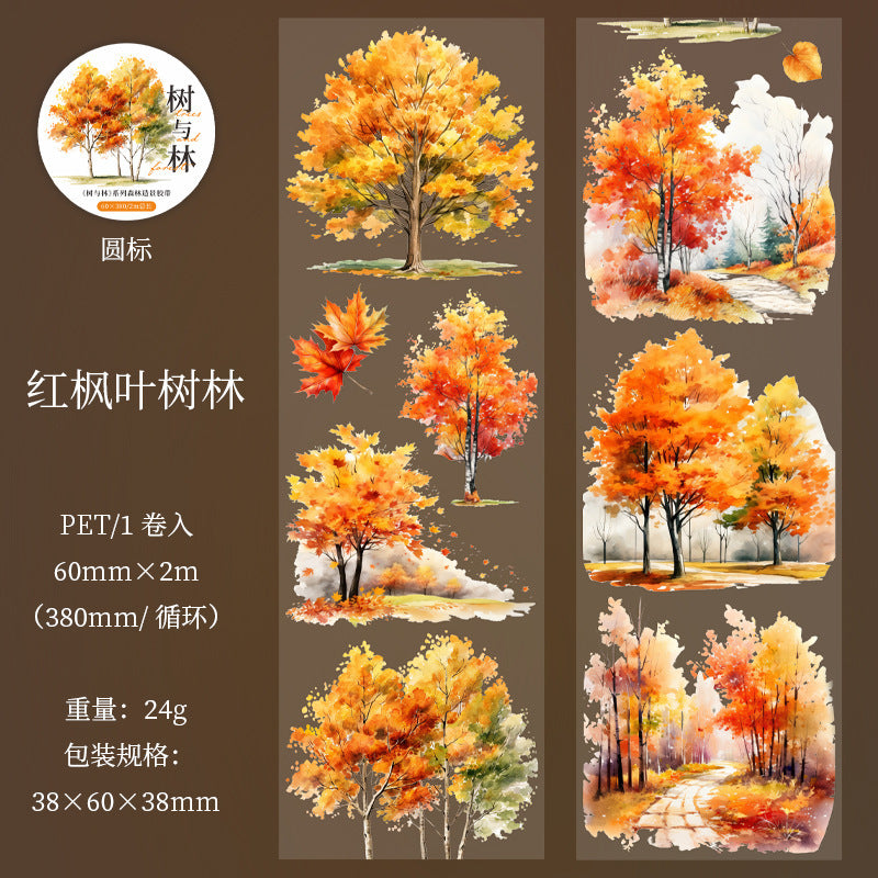 Tree and Forest PET Tape – Forest Landscape, 2m - ViktaShop