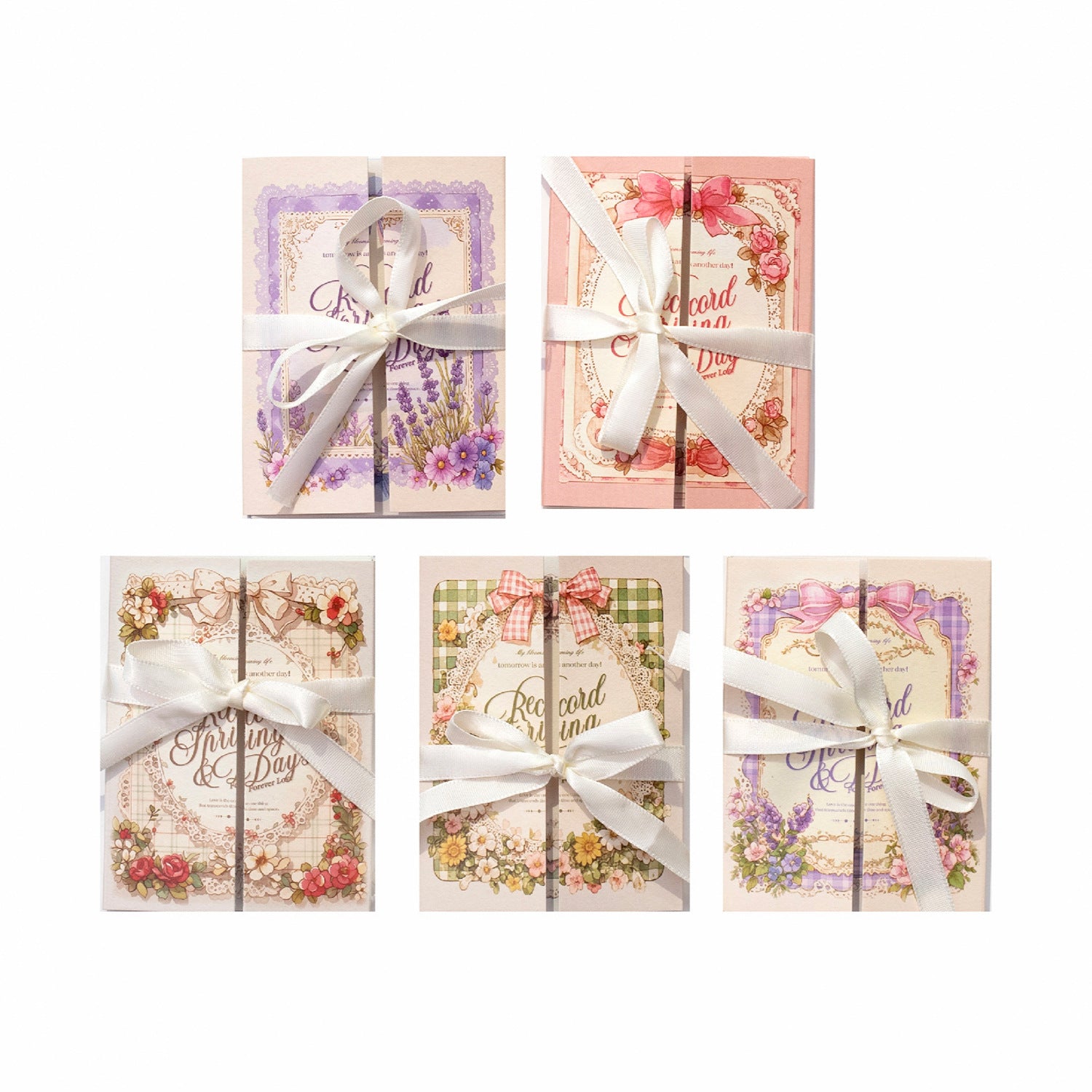 Violet Flowers Material Paper - 50 Sheets - ViktaShop