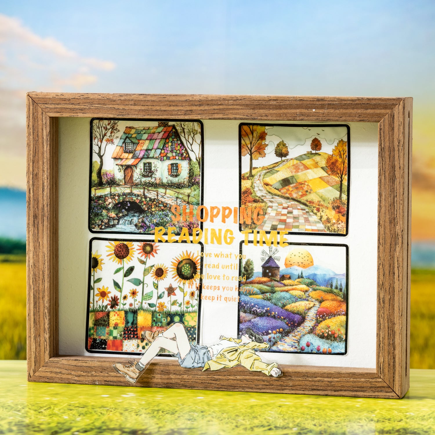 Four Seasons Series Splicing Landscaping Large Size Pet Sticker Pack 20 Psc