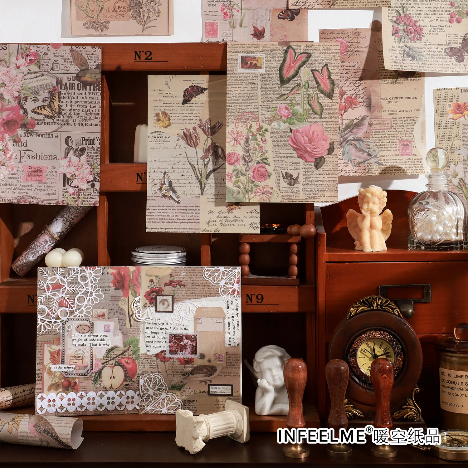 Retro decorative material paper