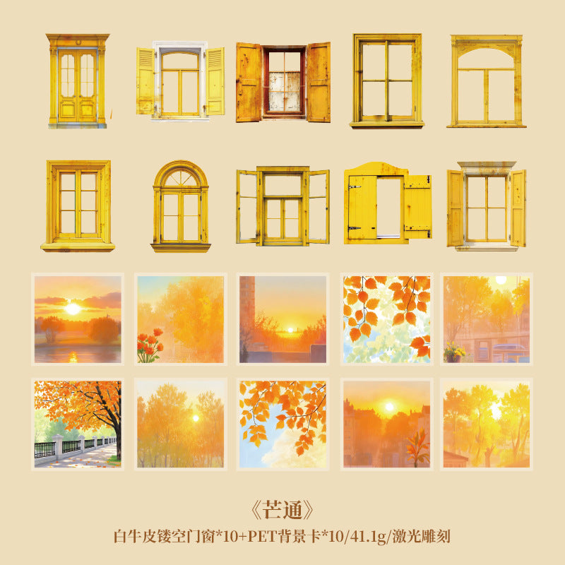 Material Package – Small Town Window Retro, 4 Options - ViktaShop