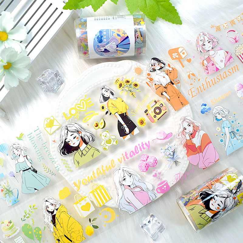 European Retro Character PET Tape – Art & Fashion Style - 2m - ViktaShop