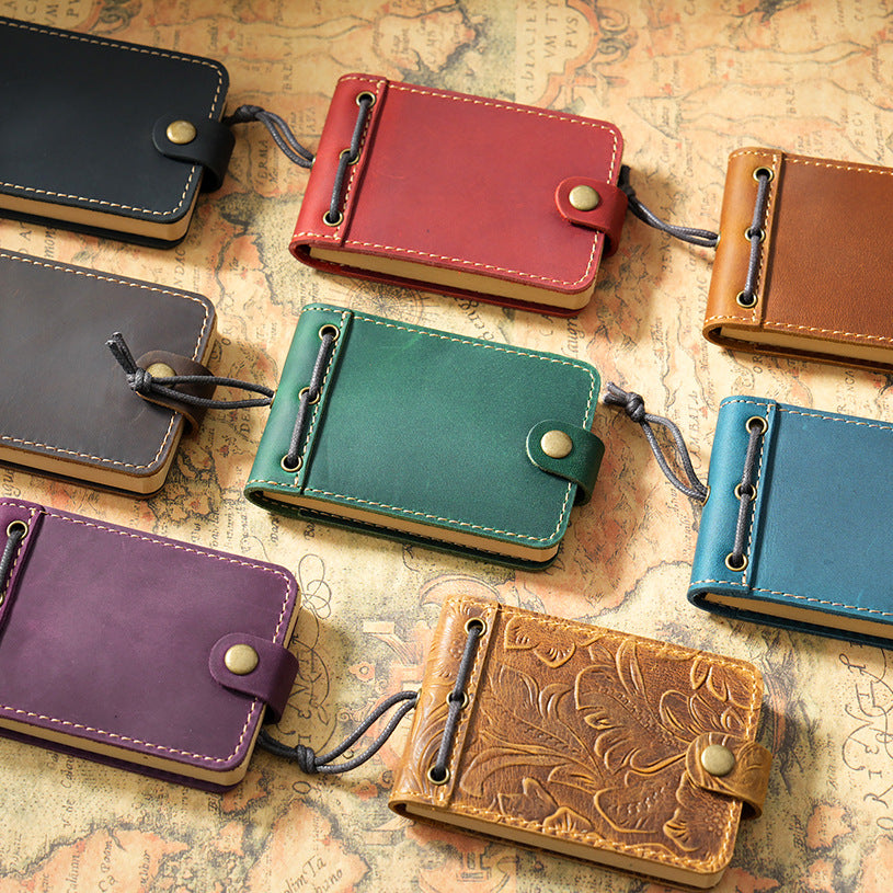 Portable Mini Cowhide Pocket Notebook – Business & Personal Record - ViktaShop