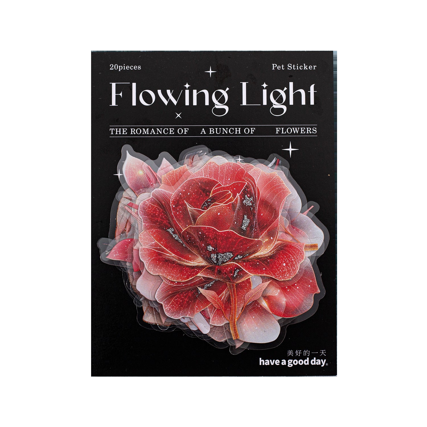 Pack Streamer Flower House Series PET Stickers 20 Psc