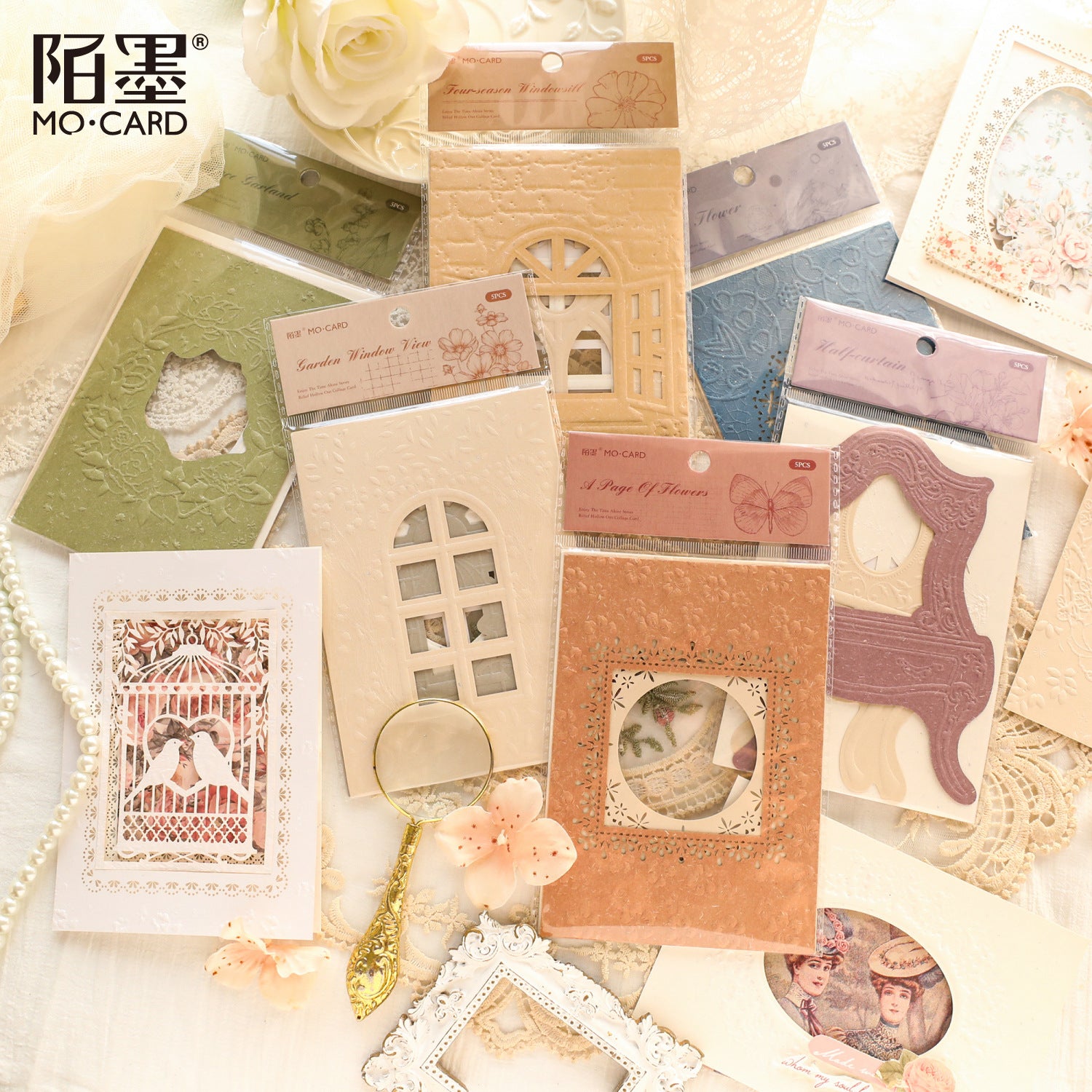Hollow Collage Card - DIY Decorative Material - ViktaShop