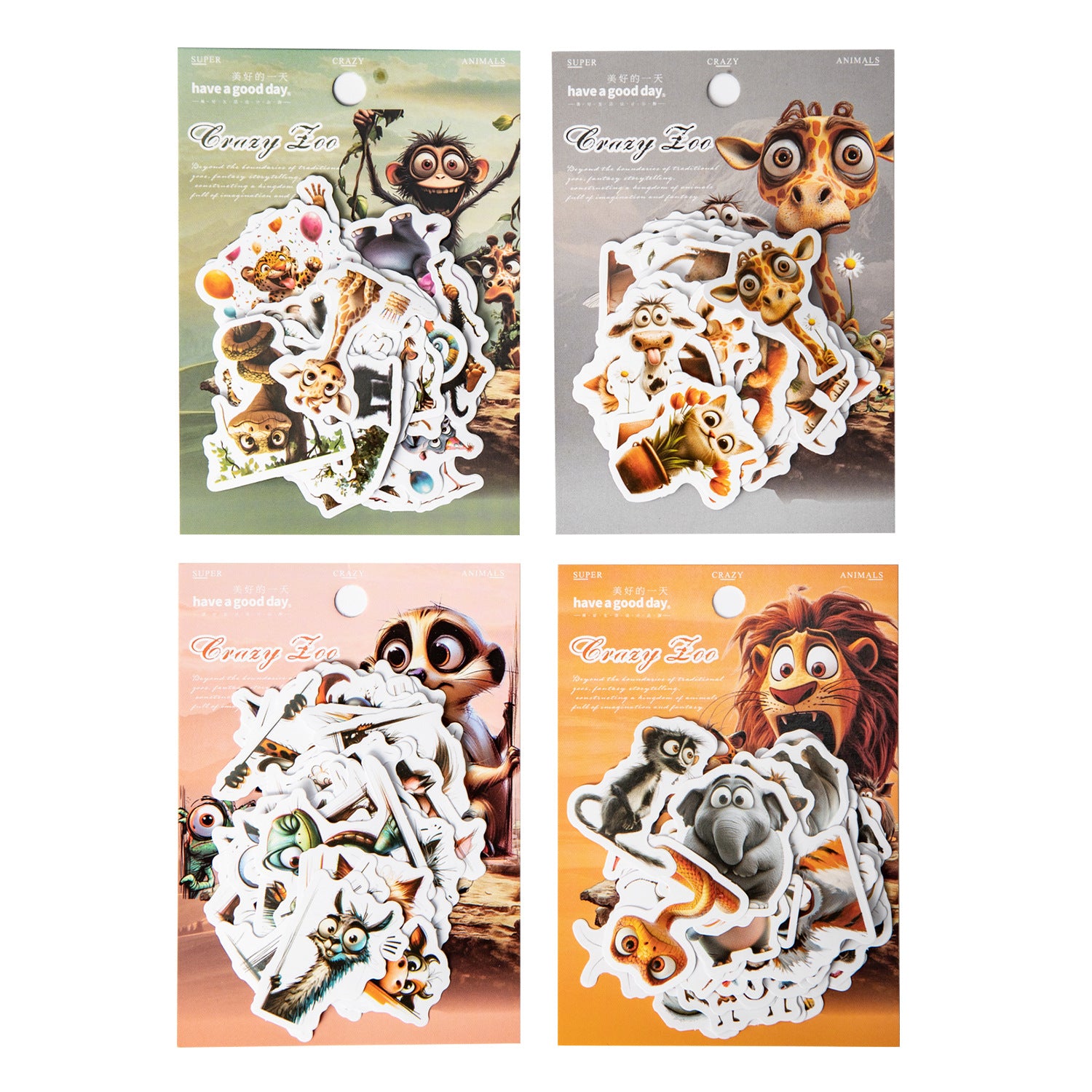 Stickers Funny Animal 40 psc