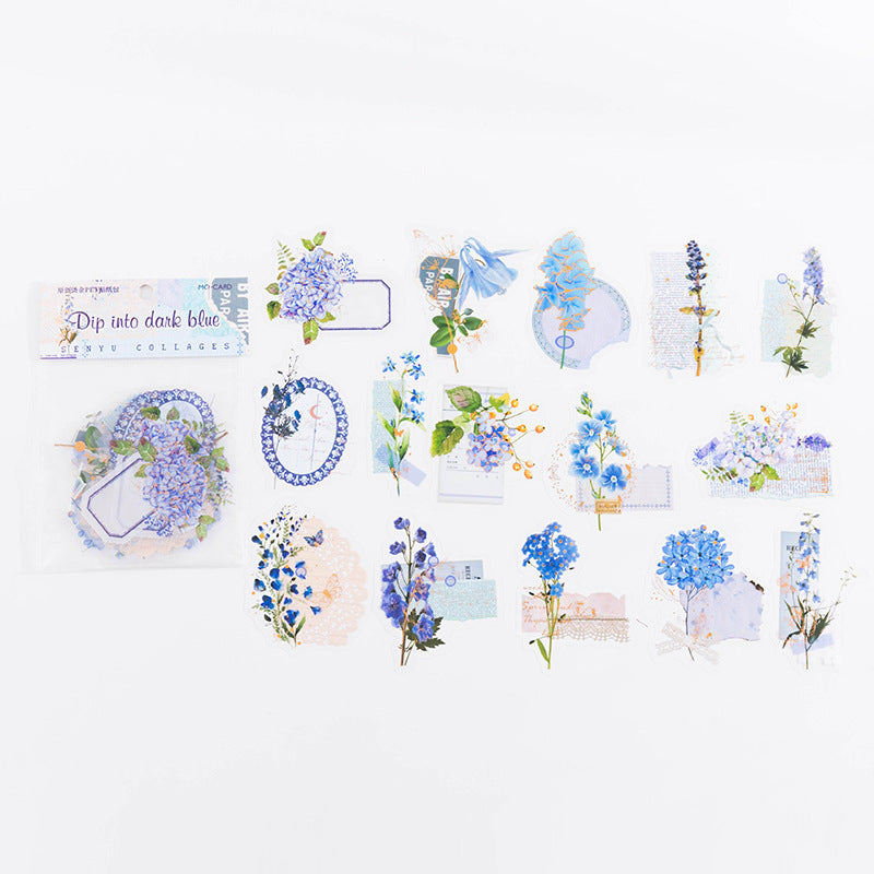 Bronzing PET Flowers Stickers for Scrapbooking - ViktaShop